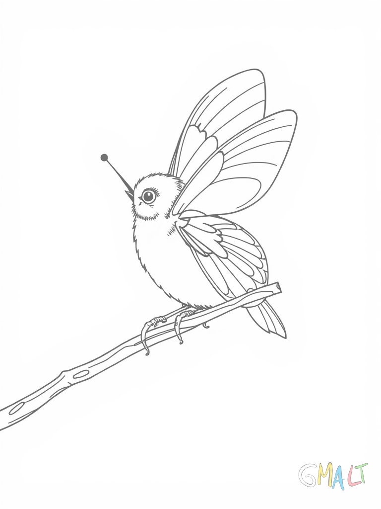 Eine Libelle sitzt auf einem Schilfrohr. Ihre durchsichtigen Flügel sind zur Seite ausgebreitet. Das Schilfrohr neigt sich leicht nach links.