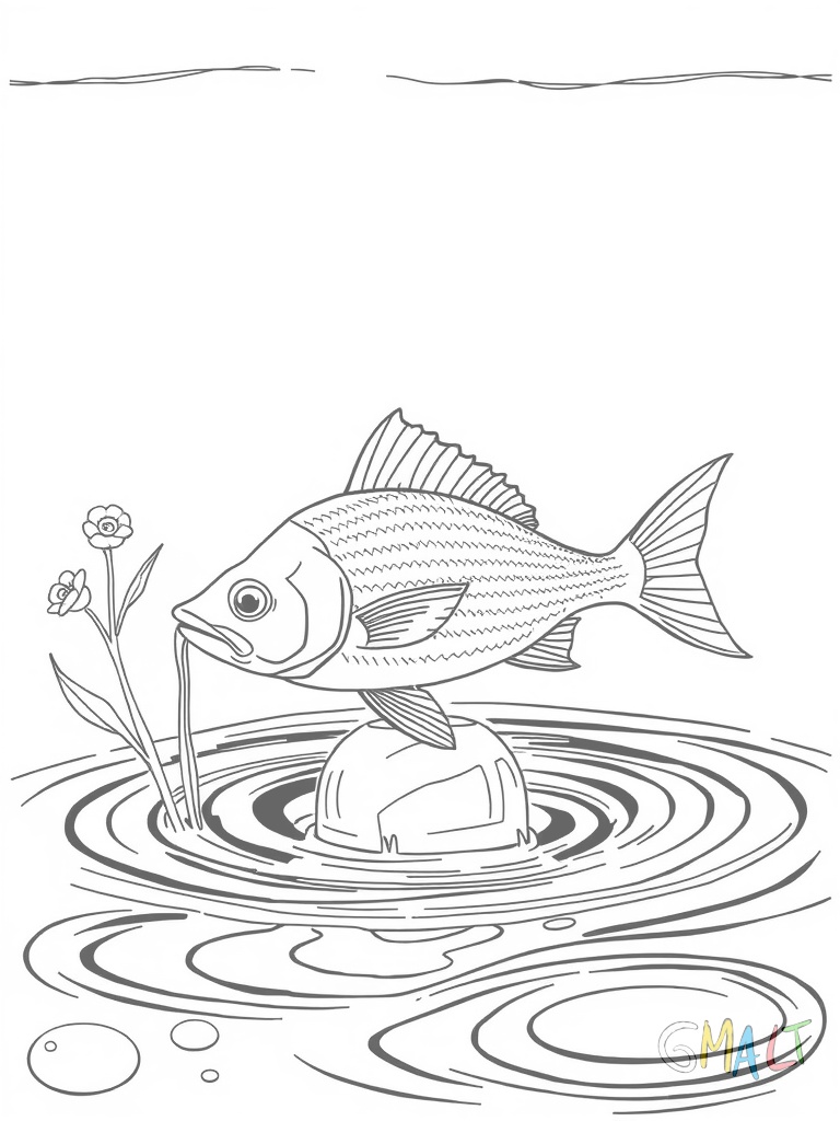 Ein Fischreiher steht auf einem Bein im flachen Wasser. Sein langer Hals ist nach vorne gebeugt und er späht ins Wasser. Drei Schilfhalme wachsen links neben ihm aus dem Wasser.