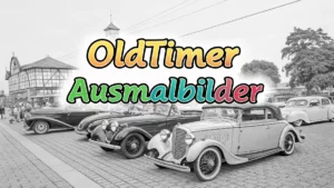 Gmalt Oldtimer Vorschaubild. Verschiedenste Oldtimer Malvorlagen und Oldtimer Ausmalbilder für Jung und Alt