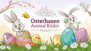 Gmalt Osterhasen Vorschaubild. Verschiedenste Osterhasen Malvorlagen und Osterhasen Ausmalbilder für Jung und Alt