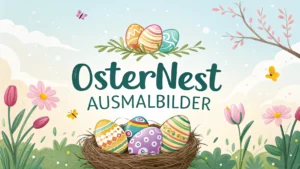 Gmalt Osternest Vorschaubild. Verschiedenste Osternest Malvorlagen und Osternest Ausmalbilder für Jung und Alt