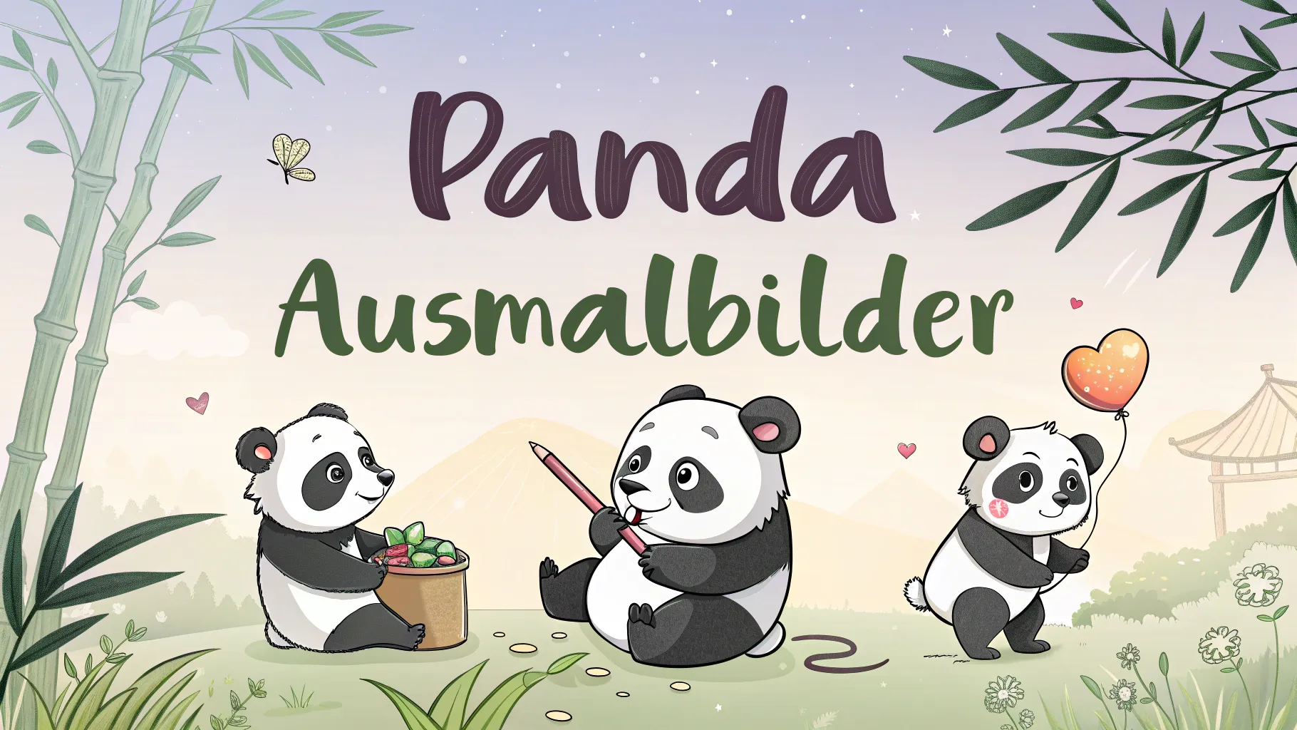 14 kostenlose Panda Ausmalbilder zum Ausdrucken | Gratis
