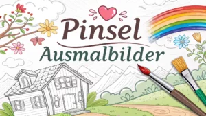 Gmalt Pinsel Vorschaubild. Verschiedenste Pinsel Malvorlagen und Pinsel Ausmalbilder für Jung und Alt