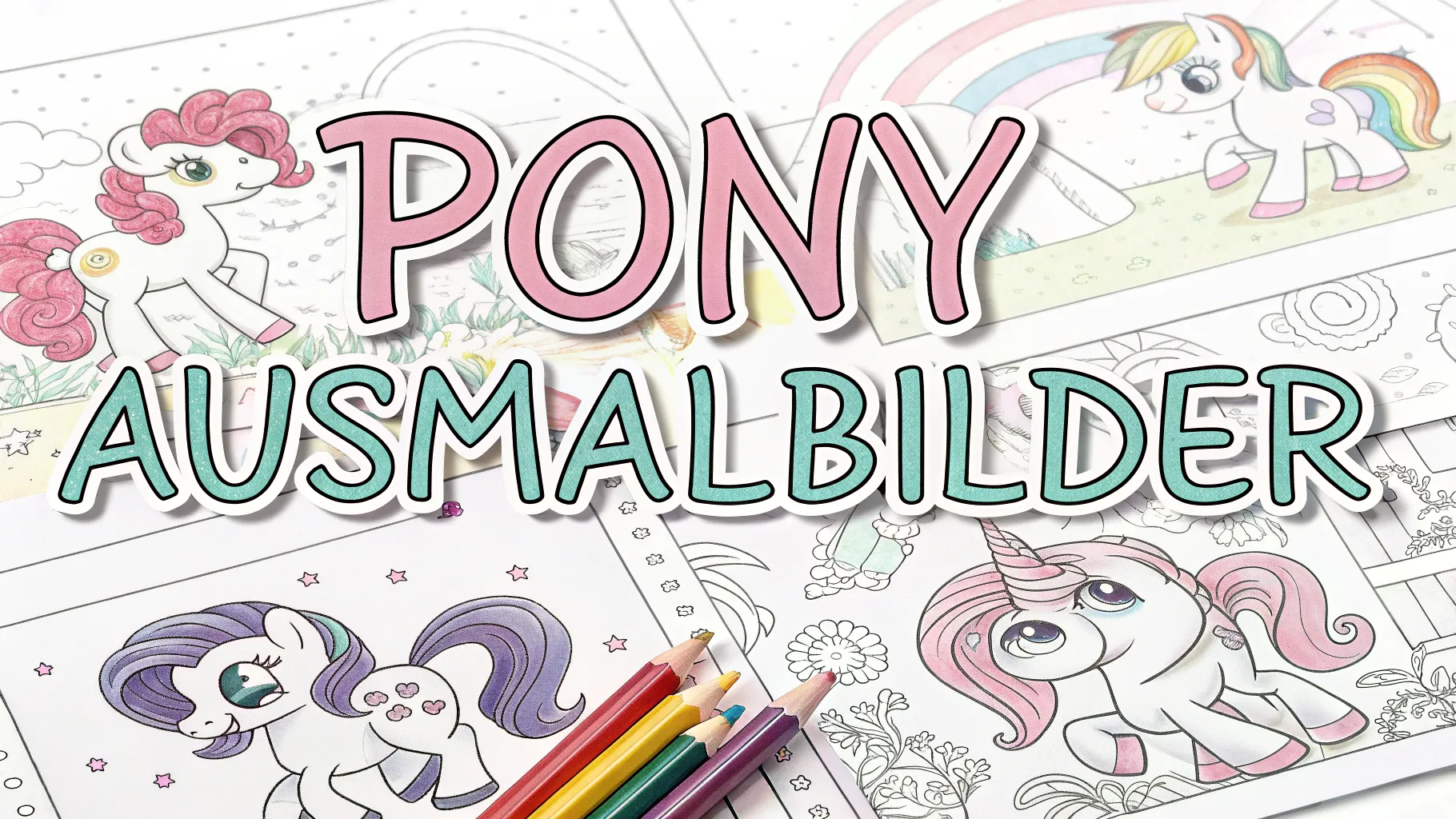 14 kostenlose Pony Ausmalbilder zum Ausdrucken | Gratis