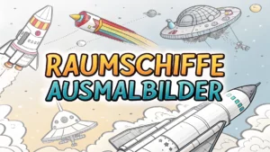 Gmalt Raumschiffe Vorschaubild. Verschiedenste Raumschiffe Malvorlagen und Raumschiffe Ausmalbilder für Jung und Alt