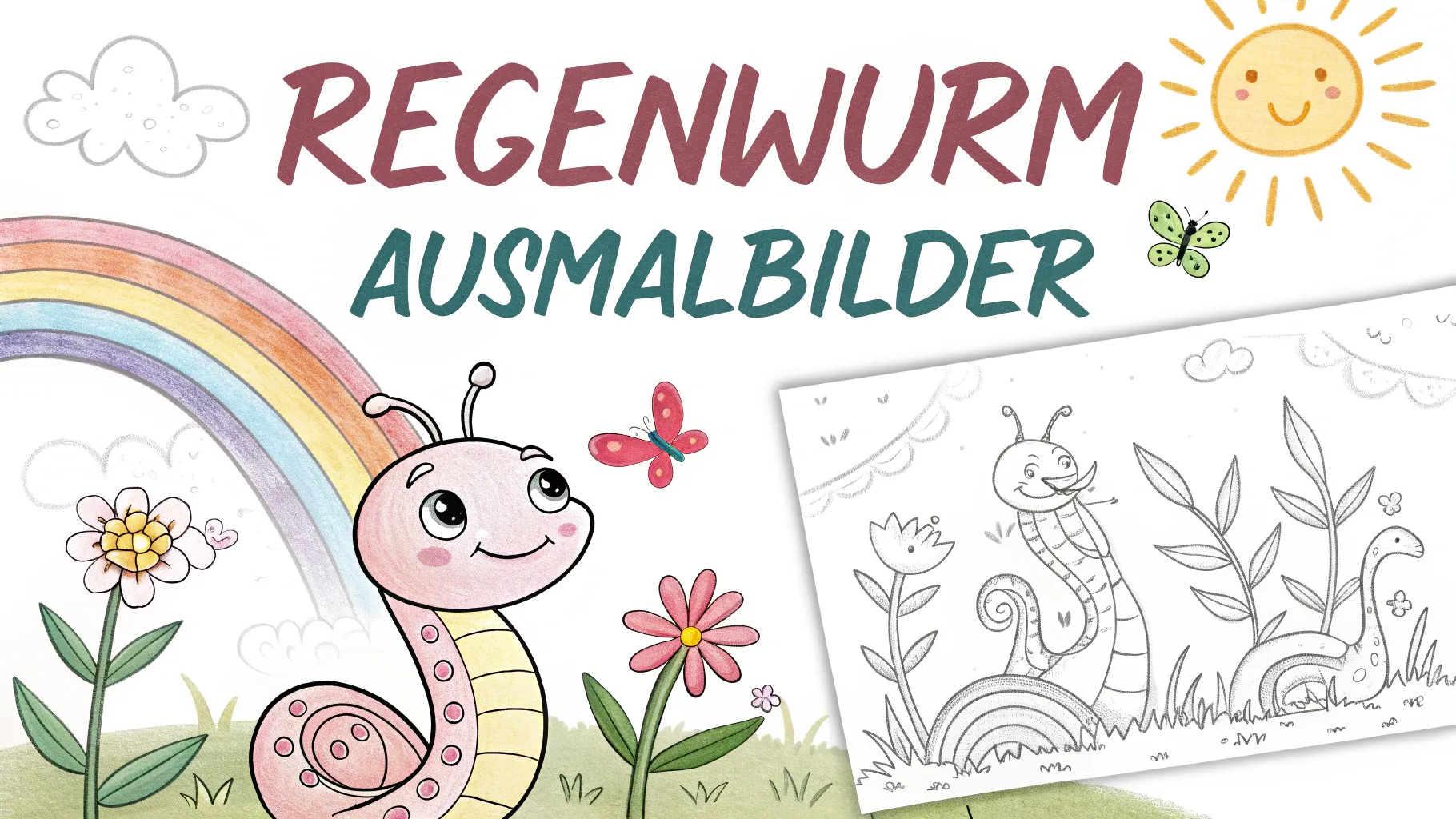 10 kostenlose Regenwurm Ausmalbilder zum Ausdrucken | Gratis