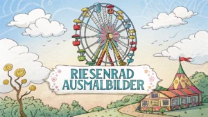 Gmalt Riesenrad Vorschaubild. Verschiedenste Riesenrad Malvorlagen und Riesenrad Ausmalbilder für Jung und Alt