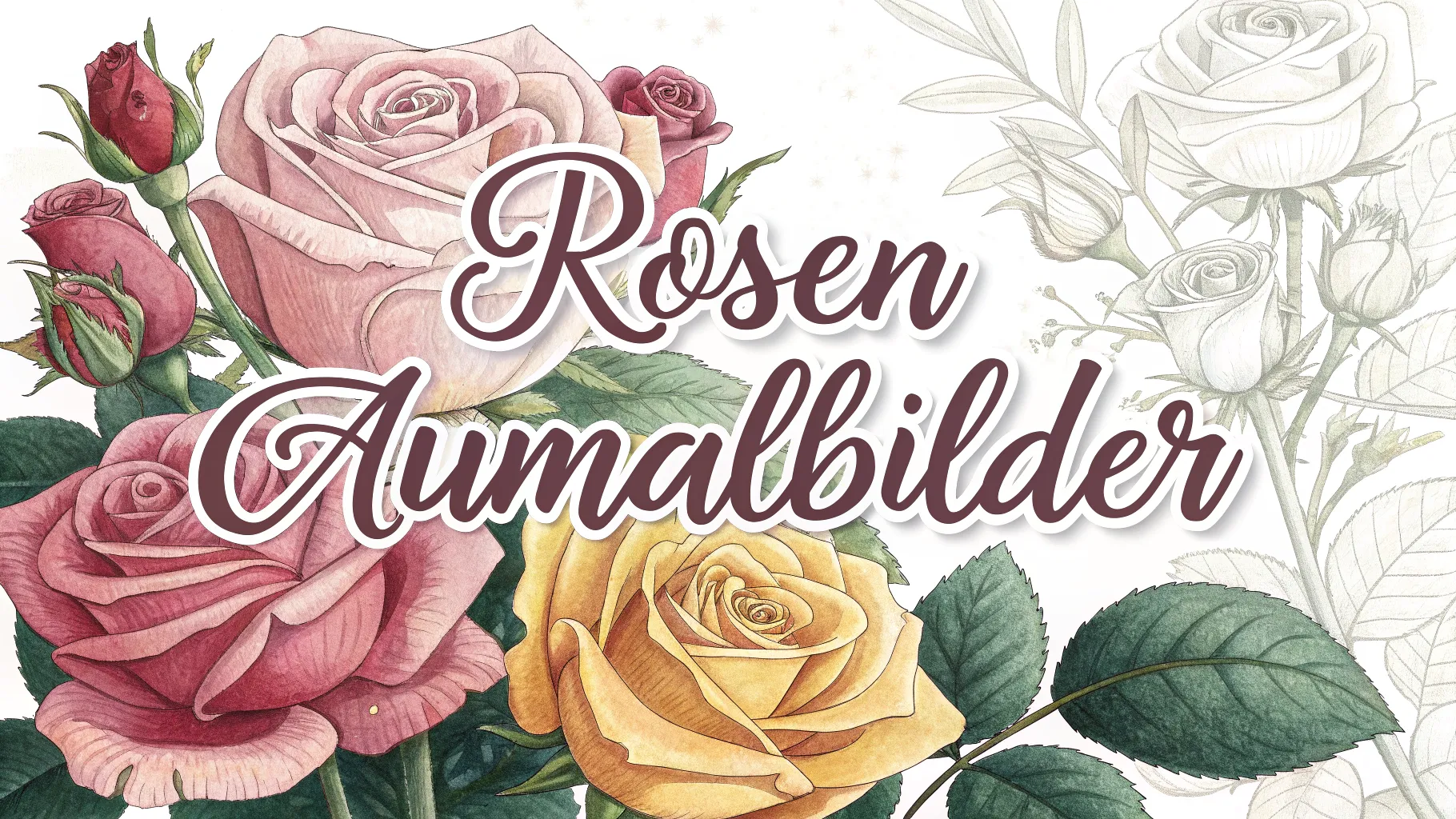12 kostenlose Rosen Ausmalbilder zum Ausdrucken | Gratis