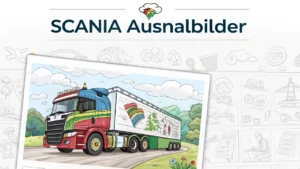 Gmalt Scania Vorschaubild. Verschiedenste Scania Malvorlagen und Scania Ausmalbilder für Jung und Alt