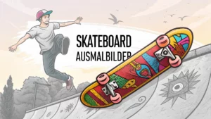 Gmalt Skateboard Vorschaubild. Verschiedenste Skateboard Malvorlagen und Skateboard Ausmalbilder für Jung und Alt