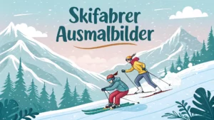 Gmalt Skifahrer Vorschaubild. Verschiedenste Skifahrer Malvorlagen und Skifahrer Ausmalbilder für Jung und Alt