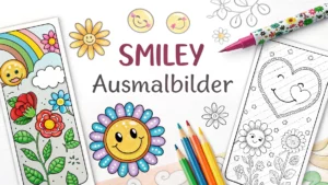 Gmalt Smiley Vorschaubild. Verschiedenste Smiley Malvorlagen und Smiley Ausmalbilder für Jung und Alt