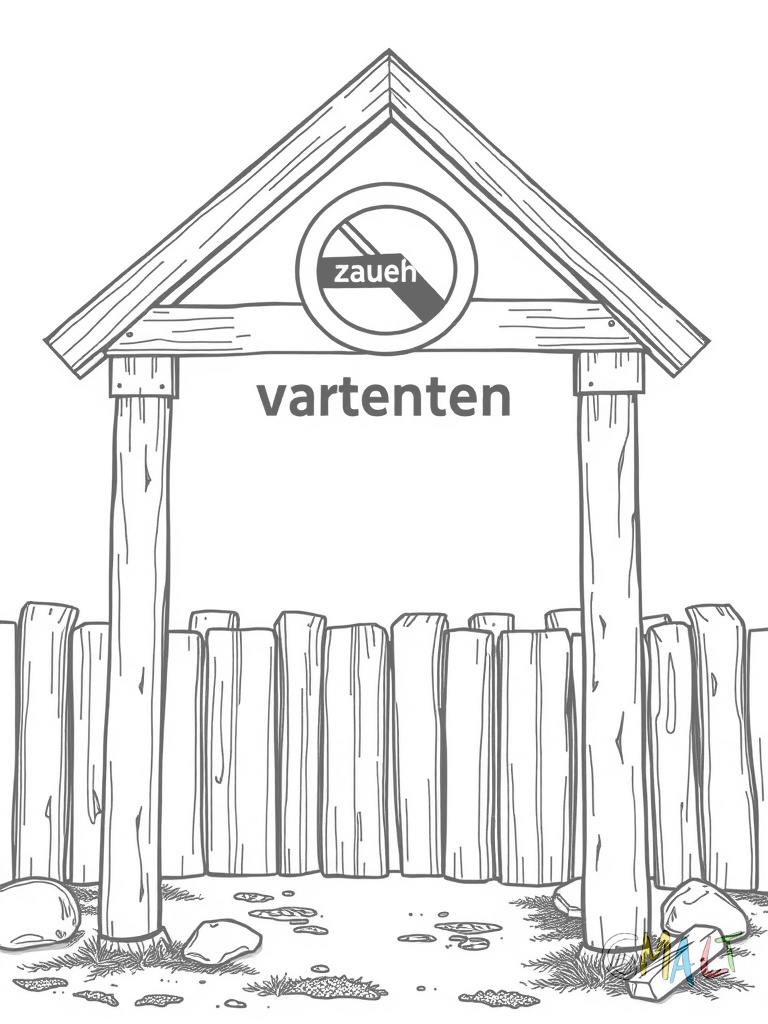 Ein Bauzaun mit Warnschild umgibt die Baugrube. Auf dem Schild steht 'Betreten verboten'. Der Zaun besteht aus mehreren verbundenen Elementen.