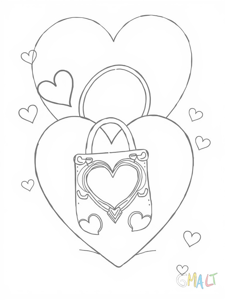 Ein großes Herzkissen liegt in der Bildmitte. Darauf ist eine kleine Tasche aufgenäht aus der eine Valentinstagskarte hervorschaut.