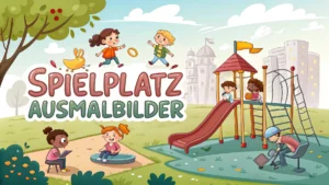 Gmalt Spielplatz Vorschaubild. Verschiedenste Spielplatz Malvorlagen und Spielplatz Ausmalbilder für Jung und Alt