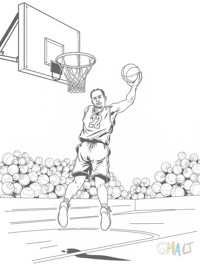 Ein Basketballspieler führt einen Freiwurf aus. Er steht an der Freiwurflinie und der Ball verlässt gerade seine Fingerspitzen in Richtung Korb.
