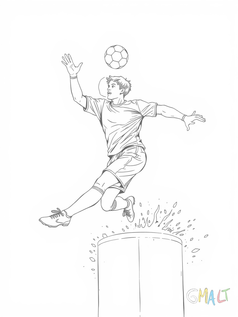 Ein Torwart faustet einen Ball weg der auf das obere Toreck zufliegt. Er springt dabei hoch und hat eine Faust nach oben gestreckt.
