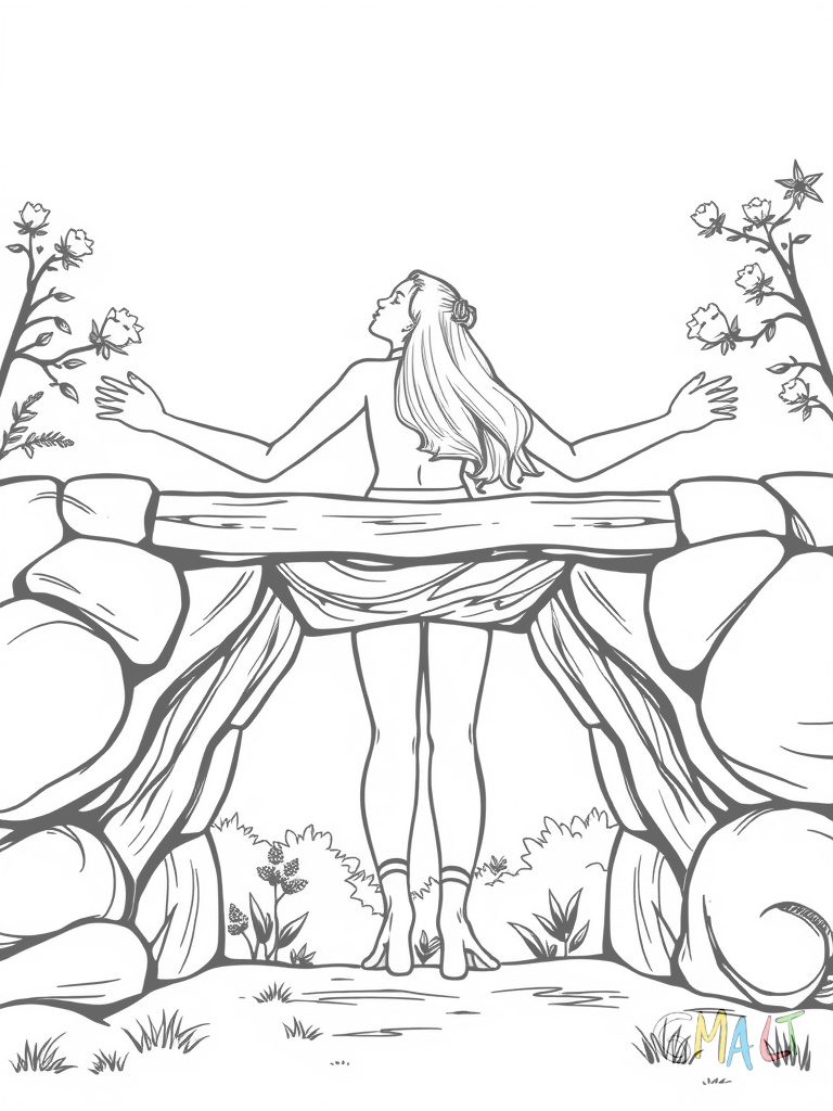 Eine Turnerin zeigt eine Brücke auf der Bodenmatte. Ihre Hände und Füße sind fest aufgestellt und ihr Rücken formt einen schönen Bogen nach oben. Sie lächelt konzentriert.