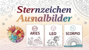 Gmalt Sternzeichen Vorschaubild. Verschiedenste Sternzeichen Malvorlagen und Sternzeichen Ausmalbilder für Jung und Alt