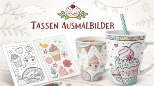 Gmalt Tassen Vorschaubild. Verschiedenste Tassen Malvorlagen und Tassen Ausmalbilder für Jung und Alt