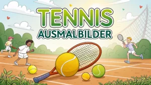 Gmalt Tennis Vorschaubild. Verschiedenste Tennis Malvorlagen und Tennis Ausmalbilder für Jung und Alt