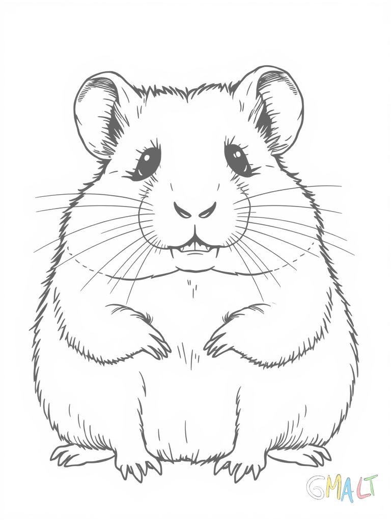 Ein Hamster putzt sich sitzend das Gesicht mit seinen Vorderpfoten seine Ohren sind aufgestellt