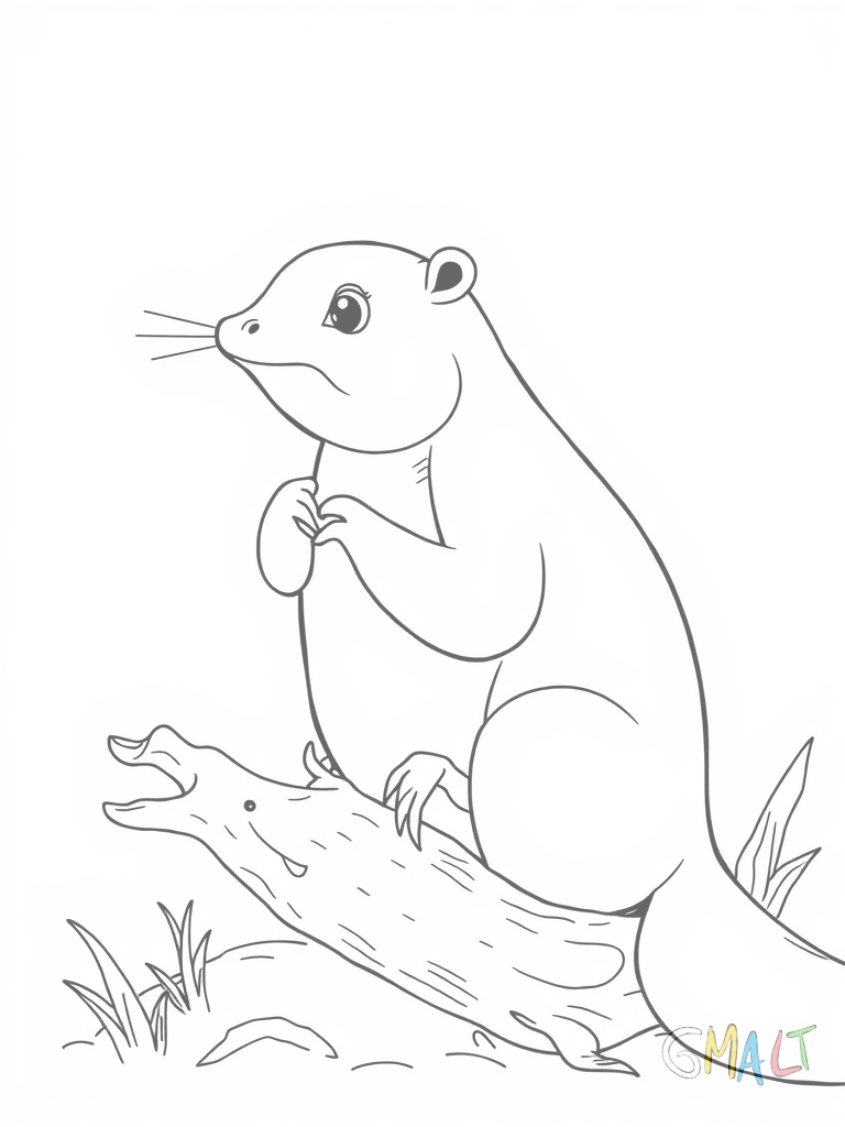 Ein niedliches Meerschweinchen sitzt aufrecht und knabbert an einer großen Karotte die es mit beiden Vorderpfoten festhält