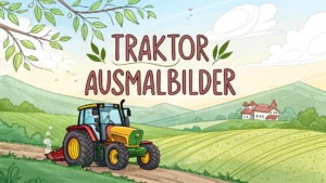 Gmalt Traktor Vorschaubild. Verschiedenste Traktor Malvorlagen und Traktor Ausmalbilder für Jung und Alt