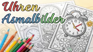 Gmalt Uhren Vorschaubild. Verschiedenste Uhren Malvorlagen und Uhren Ausmalbilder für Jung und Alt