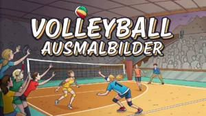 Gmalt Volleyball Vorschaubild. Verschiedenste Volleyball Malvorlagen und Volleyball Ausmalbilder für Jung und Alt