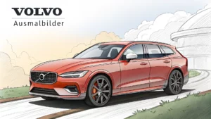 Gmalt Volvo Vorschaubild. Verschiedenste Volvo Malvorlagen und Volvo Ausmalbilder für Jung und Alt