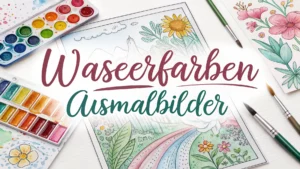 Gmalt Wasserfarben Vorschaubild. Verschiedenste Wasserfarben Malvorlagen und Wasserfarben Ausmalbilder für Jung und Alt