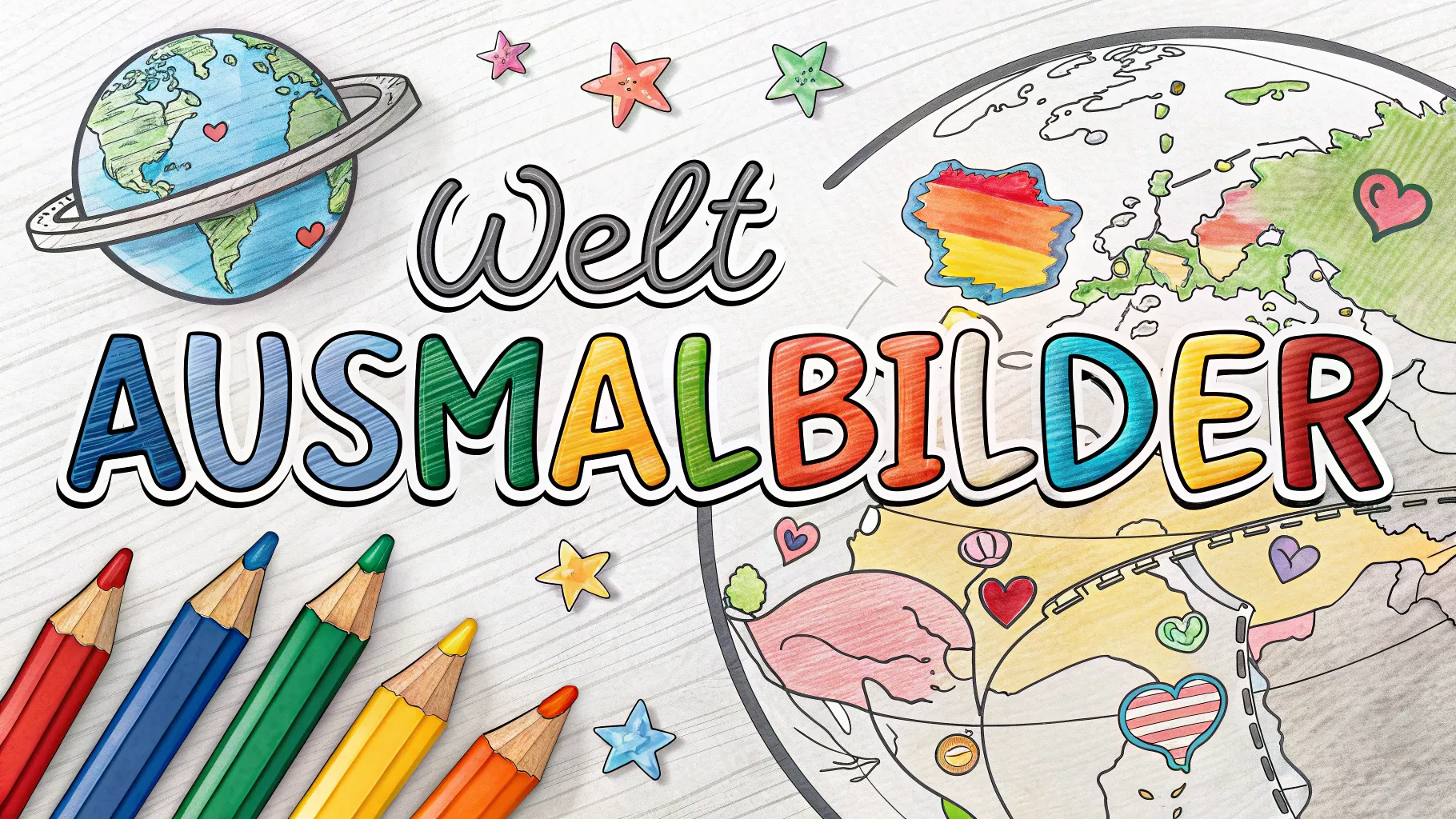 6 kostenlose Welt Ausmalbilder zum Ausdrucken | Gratis