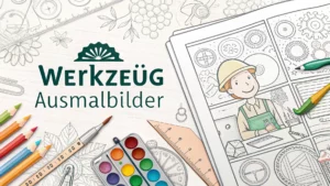 Gmalt Werkzeug Vorschaubild. Verschiedenste Werkzeug Malvorlagen und Werkzeug Ausmalbilder für Jung und Alt