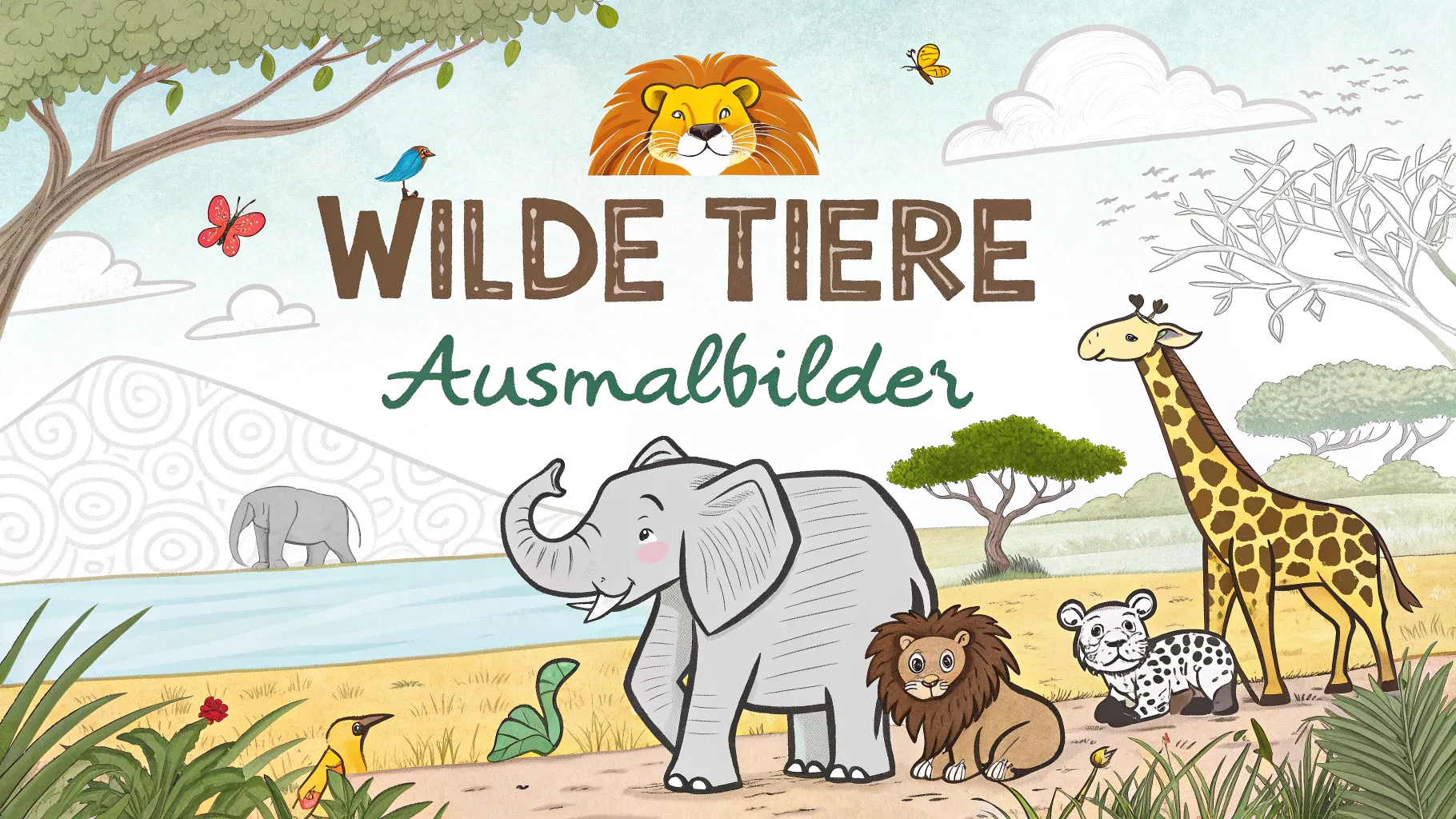 8 kostenlose Wilde Tiere Ausmalbilder zum Ausdrucken | Gratis