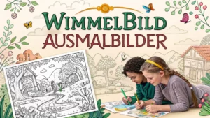 Gmalt Wimmelbild Vorschaubild. Verschiedenste Wimmelbild Malvorlagen und Wimmelbild Ausmalbilder für Jung und Alt