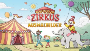 Gmalt Zirkus Vorschaubild. Verschiedenste Zirkus Malvorlagen und Zirkus Ausmalbilder für Jung und Alt